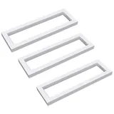 SoGood - doporro 50x3x15 cm rostfreie Edelstahl Wandkonsole weiß Wandhalter WH01 Träger Regalträger Regalhalter (3 Stück) - Weiß | Rechteckig