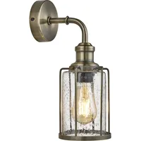 Searchlight Wandleuchte, Antik Messing, H 32,5 cm, PIPES