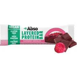 AbsoRICE AbsoBAR Layered Protein Bar - Vegan Protein Bar (50 g, Schokolade und Himbeere)
