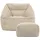 I.C.O.N. icon Sitzsack, Beige, Textil, 340 L, 1-Sitzer, Freiform, 97x73x84 cm, Hergestellt in Deutschland, Oeko-Tex® Standard 100, Reach, Wohnzimmer, Hocker, Sitzsäcke, XXL Sitzsäcke