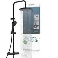 Schütte »ADRIA«, mit Thermostatarmatur, schwarz matt),