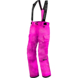 FXR Kicker Jugend Snowmobil Latzhose, schwarz-pink, Größe 2XL 3XL