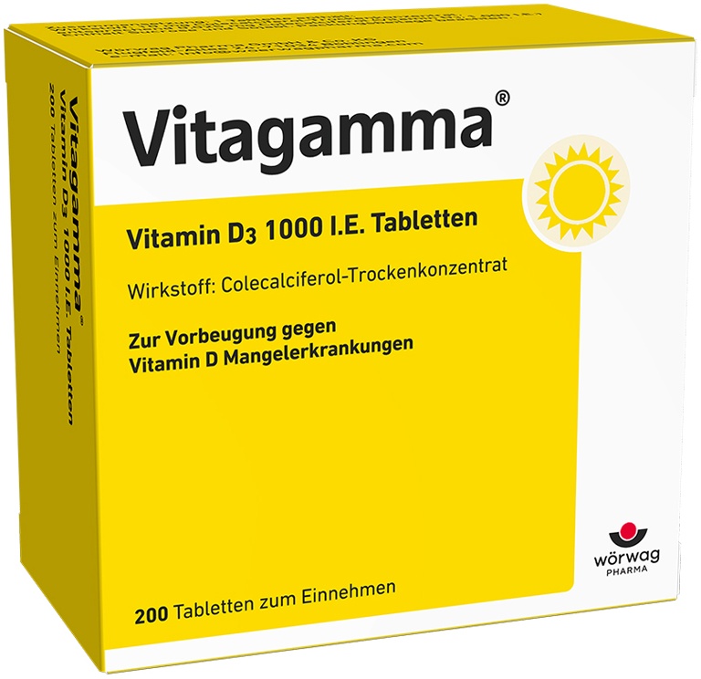 Vitagamma Vitamin D3 1000 I.E. Tabletten 200 Stück