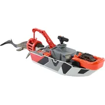Jurassic World Rettungsboot mit Mosasaurus & Jeep Set 32 cm