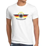style3 T-Shirt Deutschland WM 2026 Fussball Sport Olympia Bundesadler Trikot germany weiß XXXL