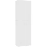 vidaXL TV-Schrank Weiß 60x32x190 cm Holzwerkstoff