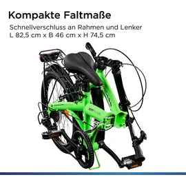 Zündapp Faltrad ZF20 Speed Folder 20 Zoll 6-Gang grün