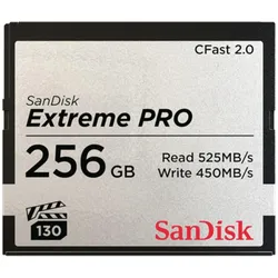 SANDISK Speicherkarte "CFast Extreme Pro 2.0", grau, 256 GB, Speicherkarten