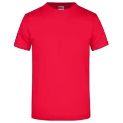 Komfort T-Shirt Rundhals JN002, rot, Größe S - rot - S