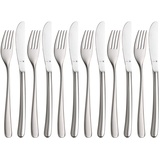 WMF Vision 12teilig 6 Personen, Frühstücksbesteck, Cromargan protect mattiert kratzbeständig, Besteck, Silber
