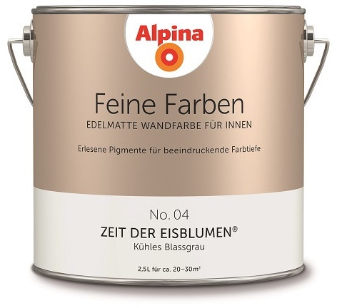 Alpina Feine Farben No. 04 Zeit der Eisblumen 2,5 L kühles blassgrau edelmatt