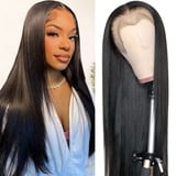 13x4 Straight Lace Front Human Hair Wigs for Black Women 13x4 Long Straight Frontal Wigs Human Hair Brazilian Virgin Hair Wigs Pre Plucked With Baby Hair Natural Color 30 Inch