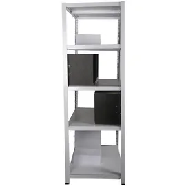 Szagato Aktenregal Stahl 180 x 90 x 60 cm weiß 5 Böden