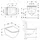 Geberit Smyle Square Set Wand-WC mit WC-Sitz Weiß