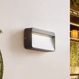 Lucande LED-Außenwandleuchte Tiburia, schwarz, Aluminium