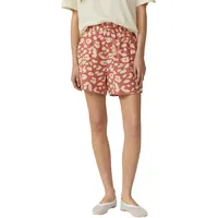 QS - Shorts aus Musselin Damen, orange|beige, 36