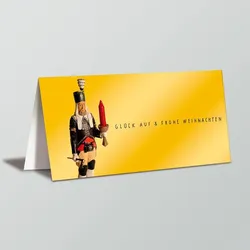 Grußkarte Weihnachten - Bergmann Glück Auf!