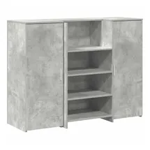 vidaXL Empfangstheke Betongrau 135x50x103,5 cm Holzwerkstoff