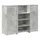 vidaXL Empfangstheke Betongrau 135x50x103,5 cm Holzwerkstoff
