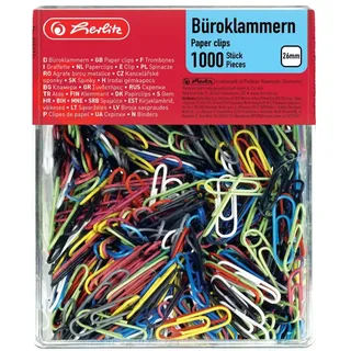 Herlitz 8859134 Büroklammern 26mm 1000 Stück