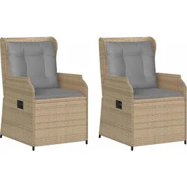 vidaXL Gartenbank 2 pcs 110 x 60 x 80 cm Beige