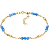 Elli Kugel Achat Bead Blau Sommer 925er Silber Armbänder & Armreife Damen