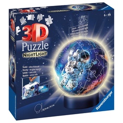 Ravensburger 3D-Puzzle 72 Teile 3D Puzzle Ball Nachtlicht Astronauten im Weltall 11264, 72 Puzzleteile