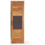 Pharao24 Kleiderschrank Zimarena aus Massivholz braun 63 cm x 216 cm x 65 cm