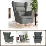 Schaukelsessel Dunkelgrau 74x90x102 cm Stoff - Vidaxl