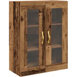 vidaXL Wandschrank mit Glastüren Altholz 69,5x34x90 cm