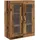 vidaXL Wandschrank mit Glastüren Altholz 69,5x34x90 cm