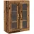 vidaXL Wandschrank mit Glastüren Altholz 69,5x34x90 cm