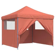 vidaXL Partezelt 1,49 x 2,92 m inkl. 4 Seitenteile Terrakottarot/Orange