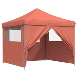 vidaXL Partezelt 1,49 x 2,92 m inkl. 4 Seitenteile Terrakottarot/Orange