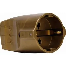 Kopp 183207005 Kunststoff-Schutzkontakt-Kupplung, bruchfest, für Kabelquerschnitt bis 3x1, 5mm2, Farbe: gold - 25 Stück