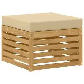 vidaXL Outdoor-Sofagarnitur 5-tlg. Weiß/Beige