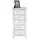 Kare Luxury Hochkommode 110 x 49 x 41 cm Glas