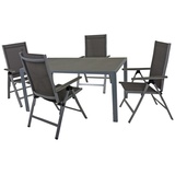 Garden Pleasure Grace Klappstuhl 64 x 70 x 107 cm grau