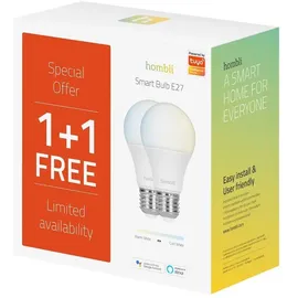 Hombli smarte Glühbirne 9W E27 CCT 2 St.