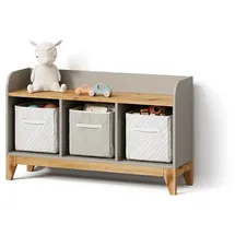 livinity® Kindersitzbank Mailo 107,2 x 63,8 cm Eiche beige