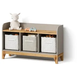 livinity® Kindersitzbank Mailo 107,2 x 63,8 cm Eiche beige