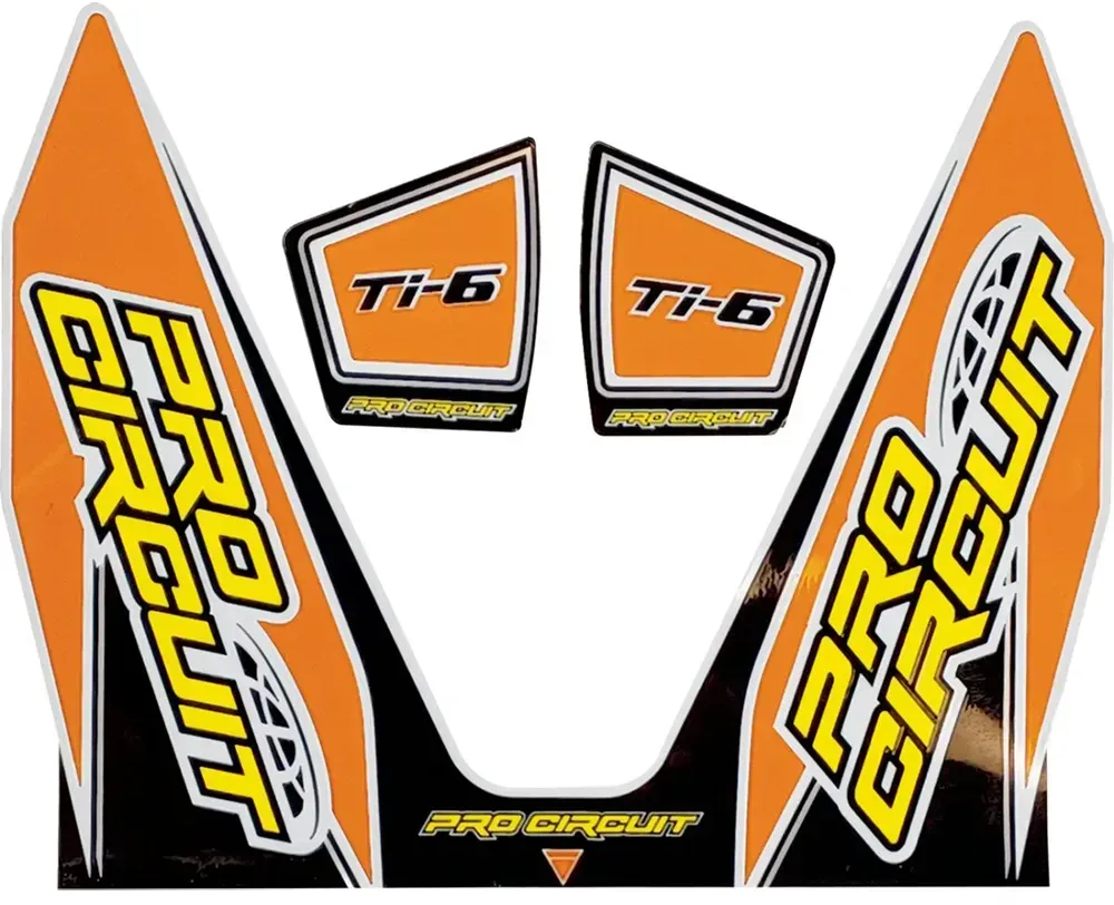 Pro Circuit Dc22ti6-orange Thermoaufkleber - Black / Orange / White / Yellow - One Size