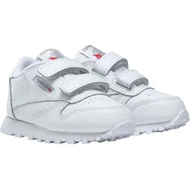 Reebok Classics Leather 2v Velcro Babyschuhe - White / Carbon / Vector Blue, 22.5 EU