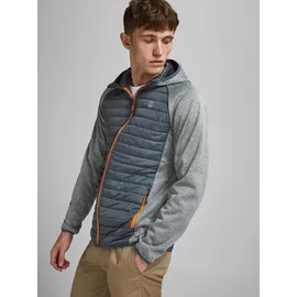 JACK & JONES Multi Quilted Jacke Grey Melange / Set In Sleeves M