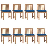 vidaXL Gartenstuhl 25 x 48 x 90 cm braun 8 St.