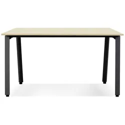 Kadima Design Bürotisch Holz-Metall  160x80cm  Homeoffice Design Stauraum  beige-schwarz  Schreibtisch