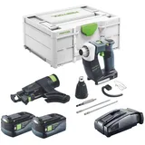 Festool DURADRIVE DWC 18-4500 Basic Akku Bauschrauber 18 V 14 Nm Brushless + 2x Akku 5,0 Ah + Schnellladegerät + Systainer