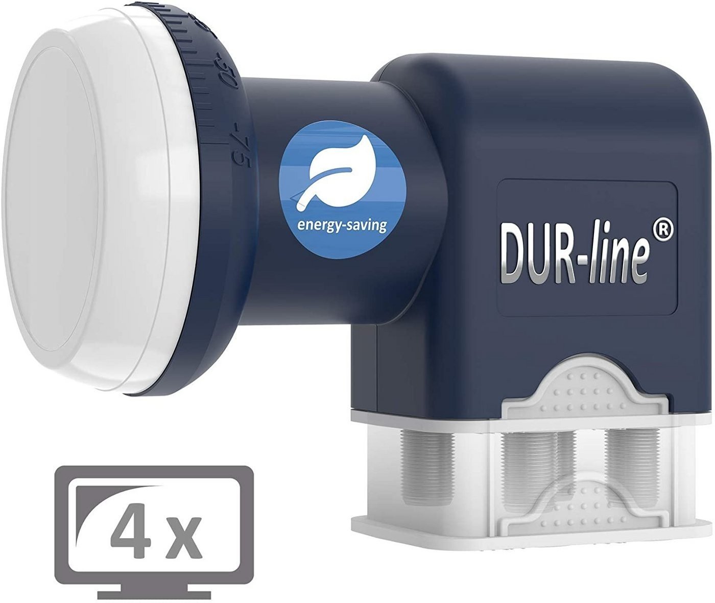 DUR-line DUR-line Blue ECO Quad - Stromspar-LNB - 4 Teilnehmer - Premium-Qualit Universal-Quad-LNB