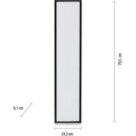just light. Flat 1 rechteckig schwarz Aluminium