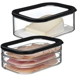 Mepal MODULA Frischhaltedosen Wurst & Käse Set schwarz